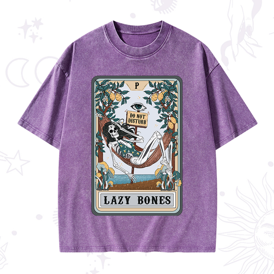 The Lazy Bones Tarot Washed T-Shirt