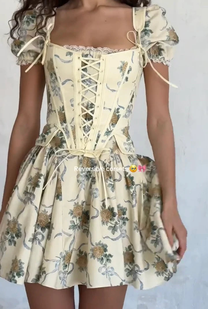 Floral Corset Mini Dress