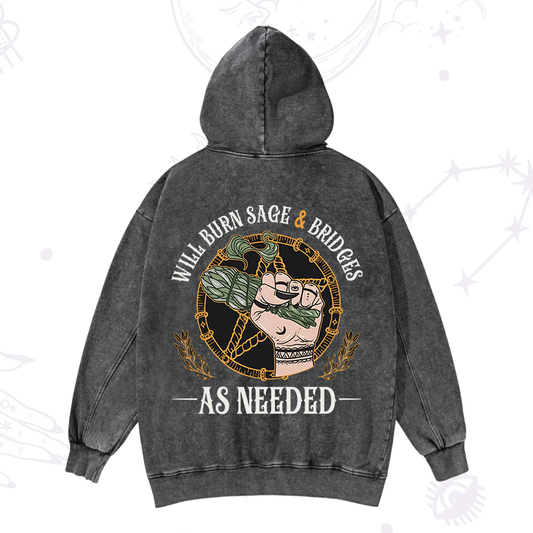 Will Burn Sage And Bridges Washed Hoodie