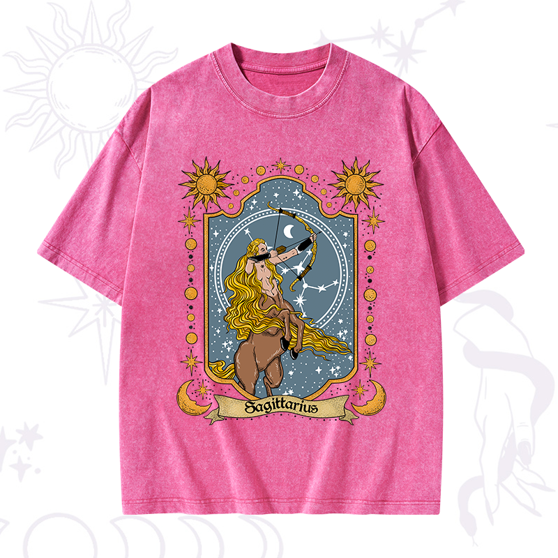 Sagittarius Zodiac Washed T-Shirt