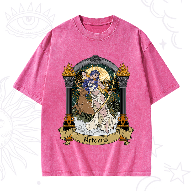 The Huntress Goddess Artemis Washed T-Shirt