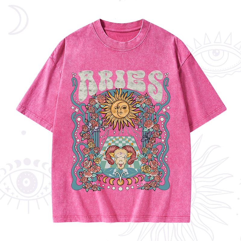 Aries Spirit Zodiac Washed T-Shirt