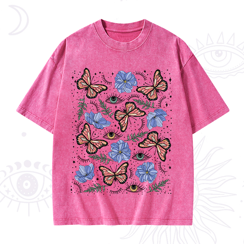 Butterfly Floral Washed T-Shirt