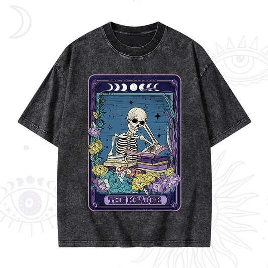 The Reader Tarot Card Washed T-Shirt