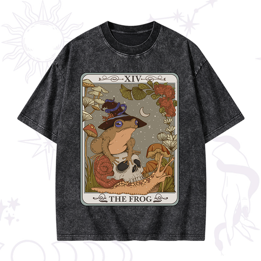 The Frog Tarot Washed T-Shirt