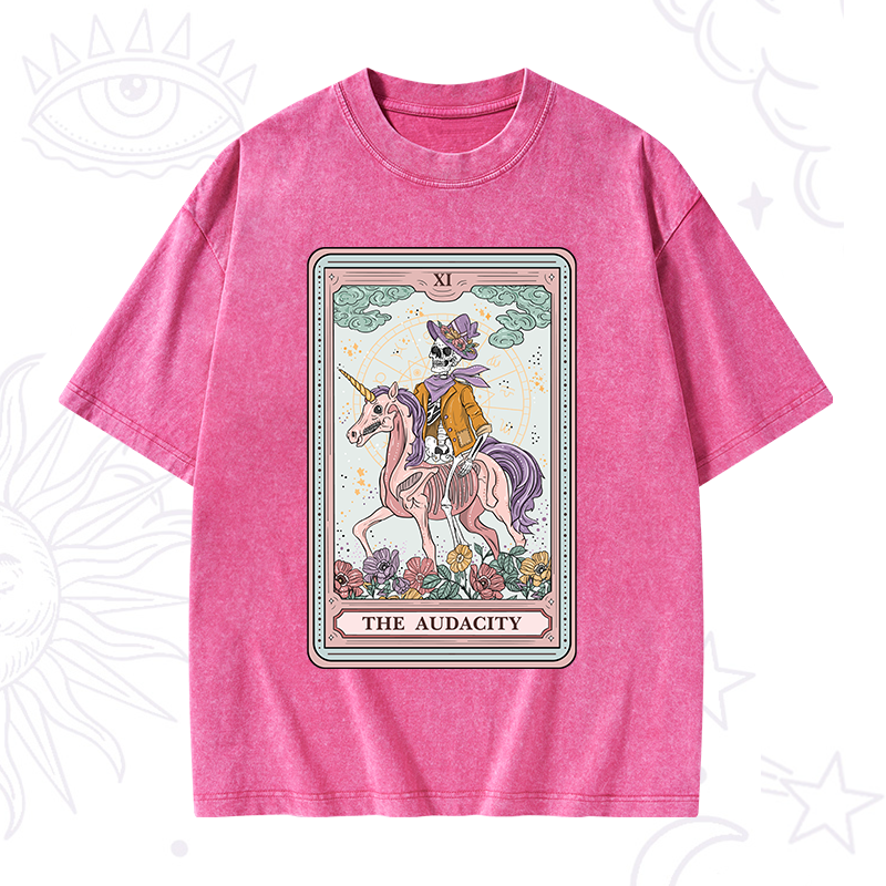 The Audacity Tarot Card Washed T-Shirt