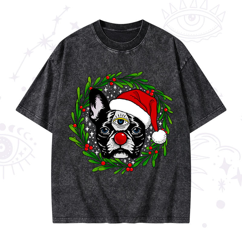 Christmas Celestial Canine Washed T-Shirt