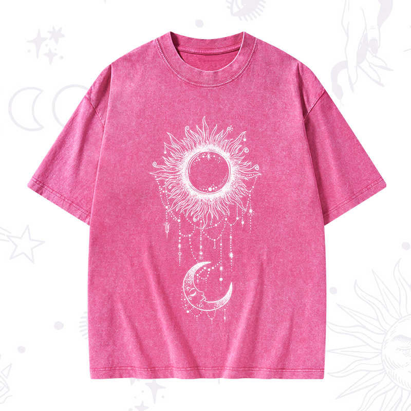 Radiance Of Sun And Moon Washed T-Shirt