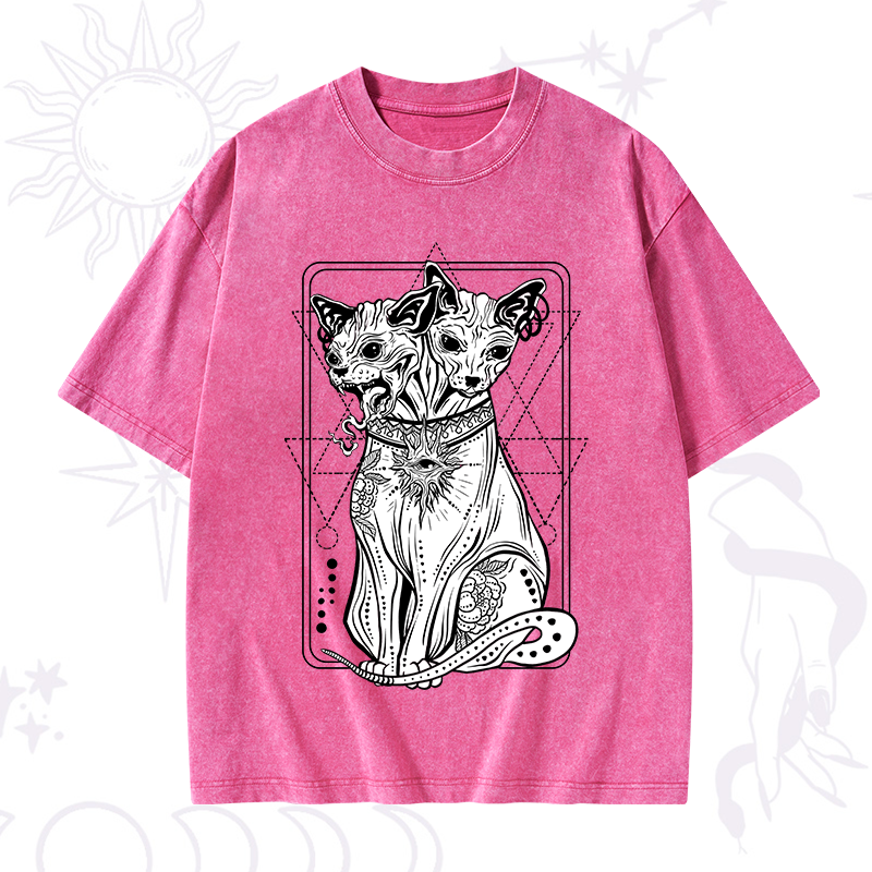 The Cat Goddess Bastet Washed T-Shirt