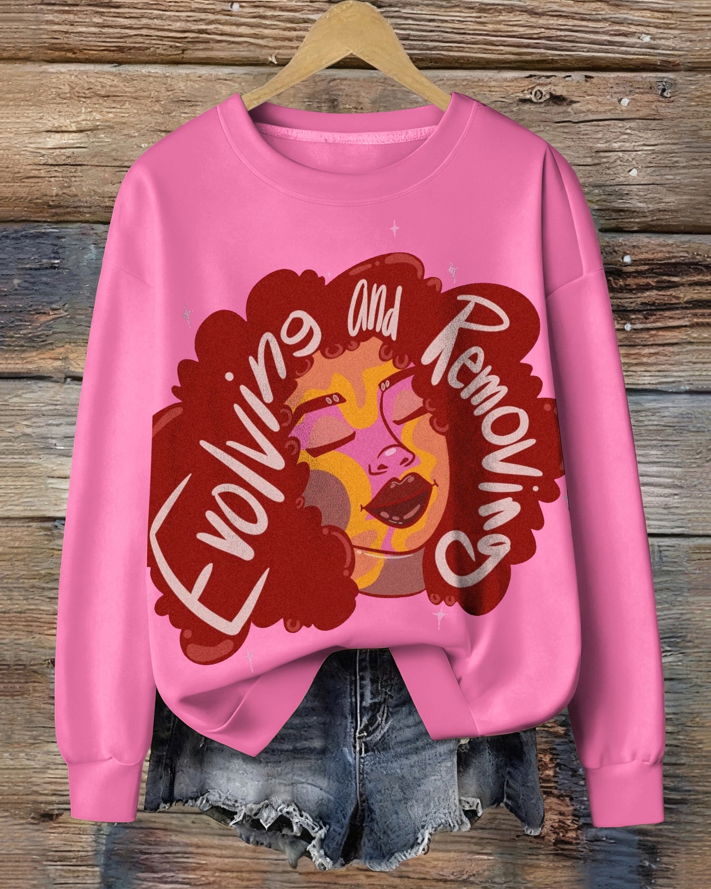 Evolving and Removing Crewneck Long Sleeve Sweatshirt