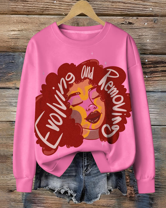 Evolving and Removing Crewneck Long Sleeve Sweatshirt