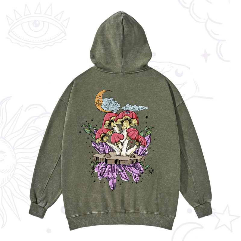 Fantasy Mushroom Washed Hoodie