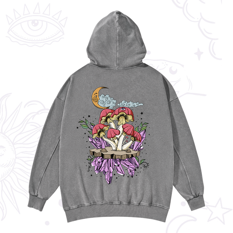 Fantasy Mushroom Washed Hoodie