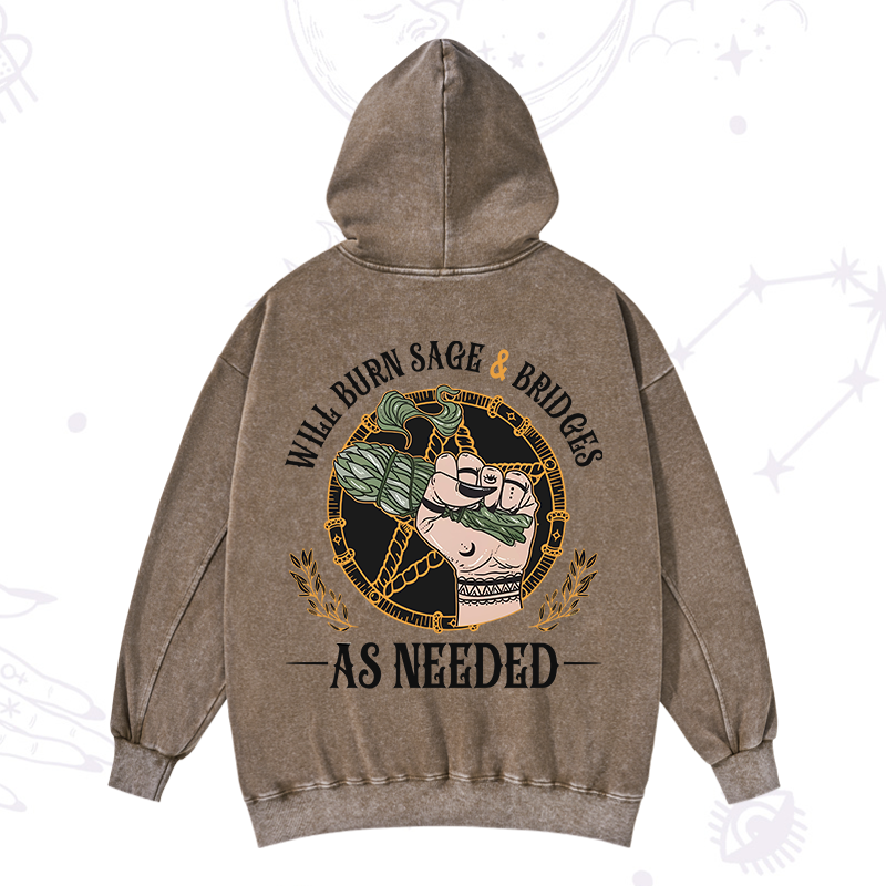 Will Burn Sage And Bridges Washed Hoodie