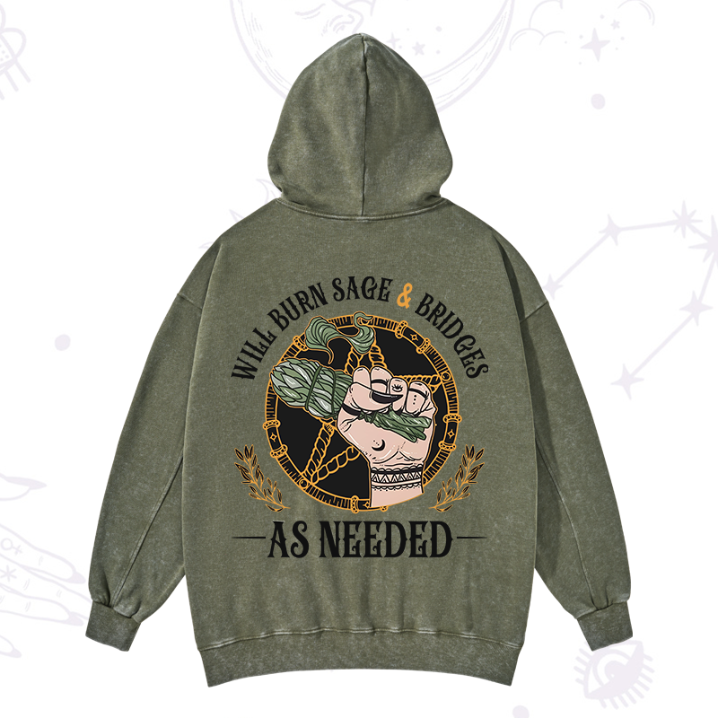 Will Burn Sage And Bridges Washed Hoodie