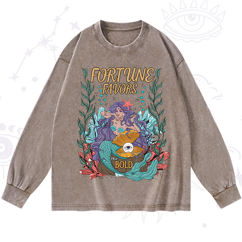 Fortune Favors The Bold Washed Long Sleeve Shirt