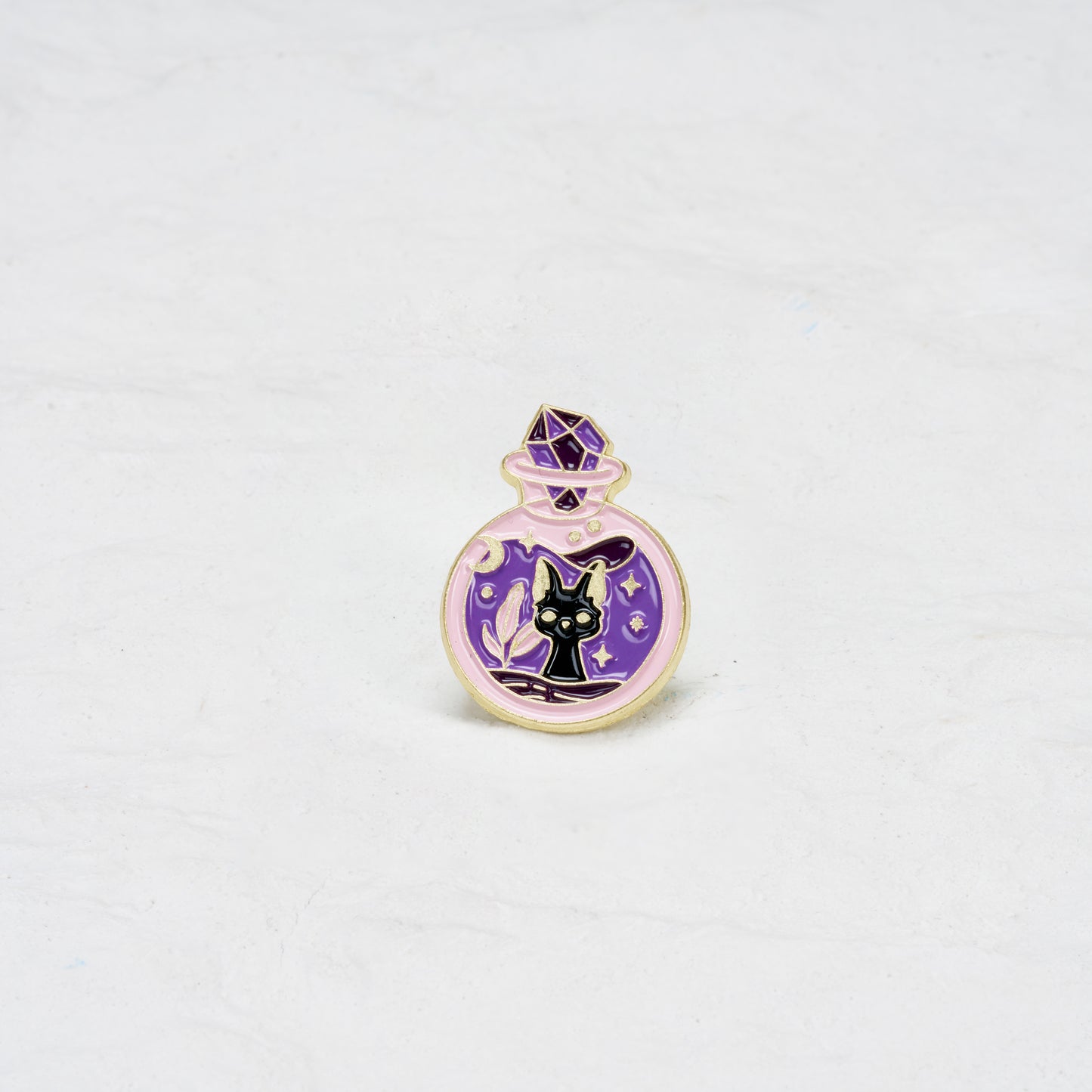 The Crystal Black Cat Pin