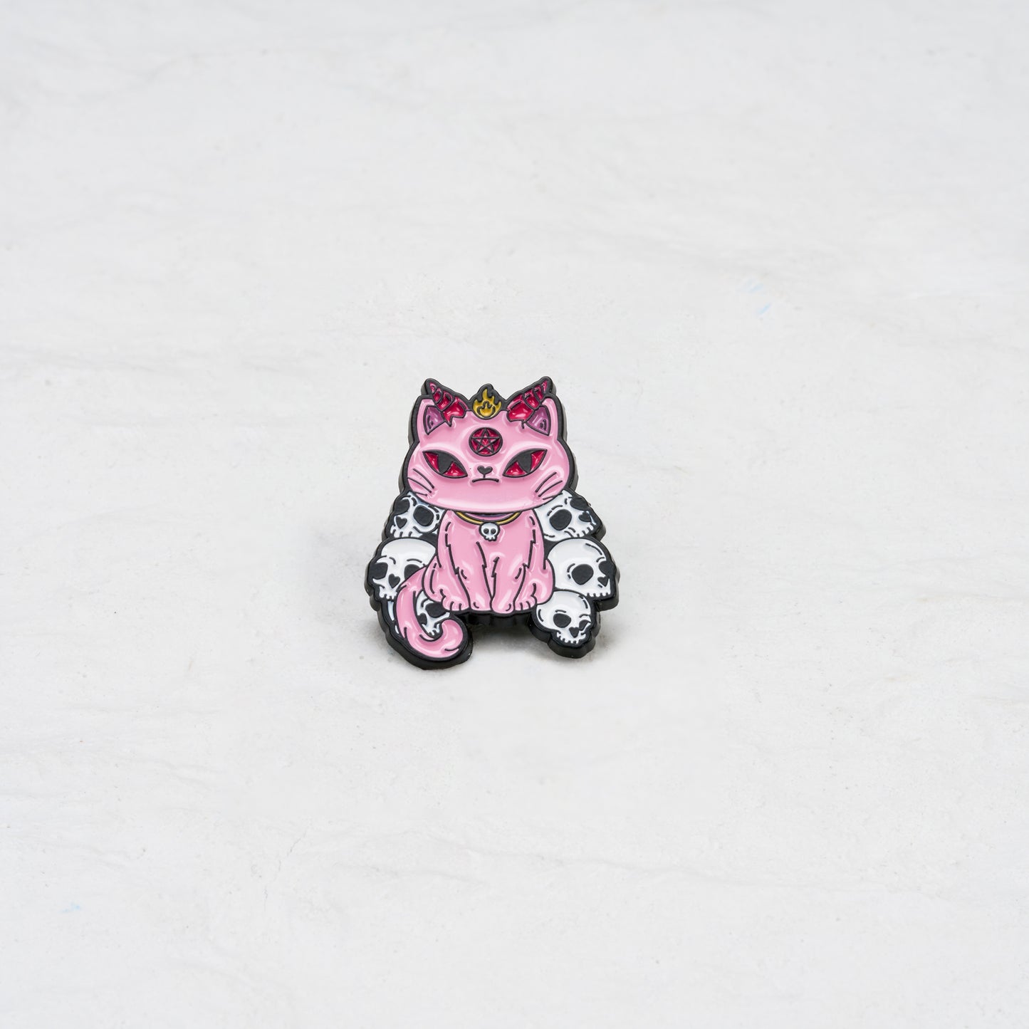 Cute Creepy Witchy Cat Pin