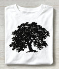 Vintage Oak Tree Silhouette Graphic Tee
