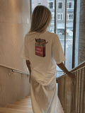 Highly Addictive Matchbox Back Print Oversized Tee