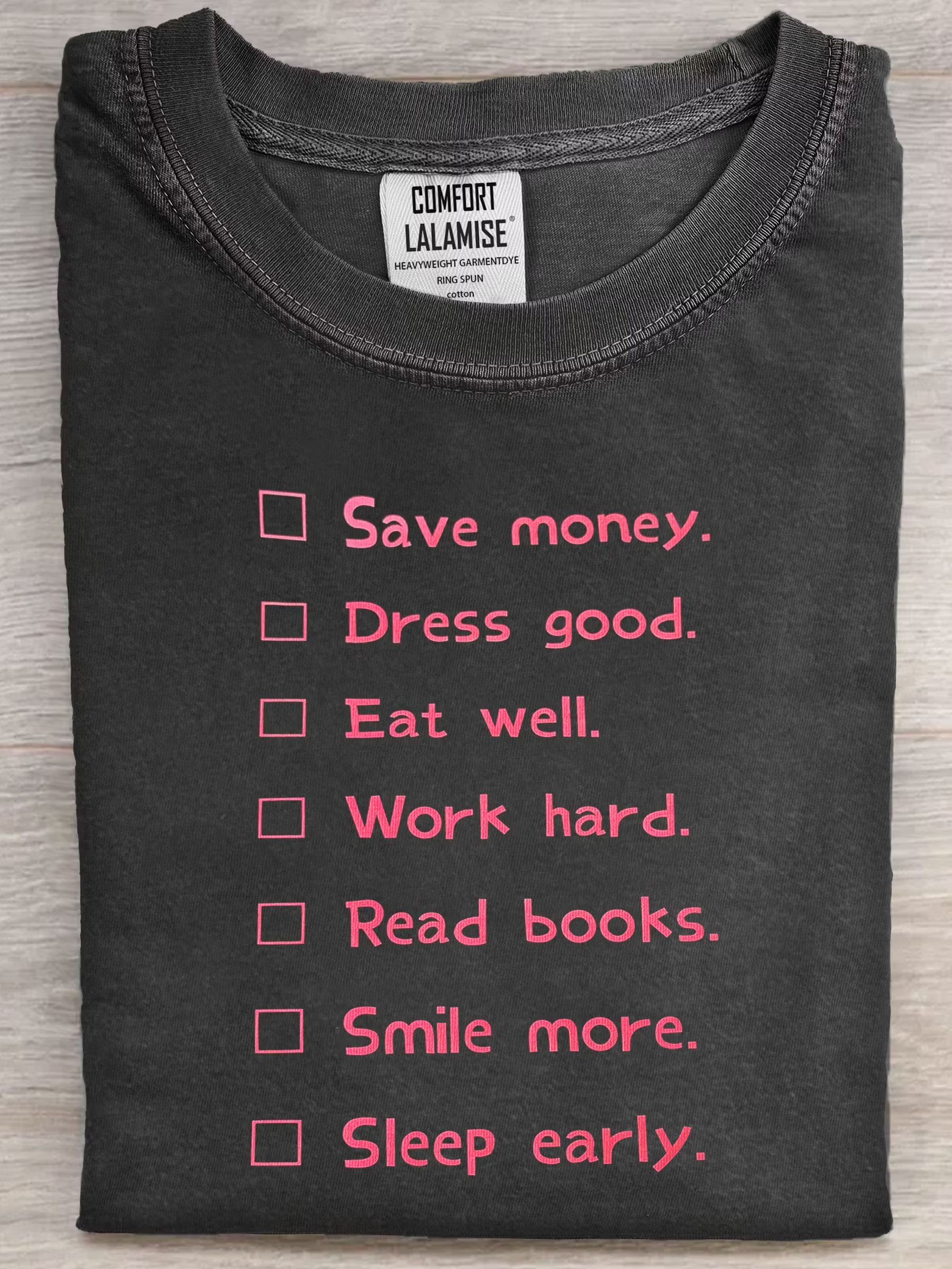 Life Checklist Graphic Relaxed T-Shirt