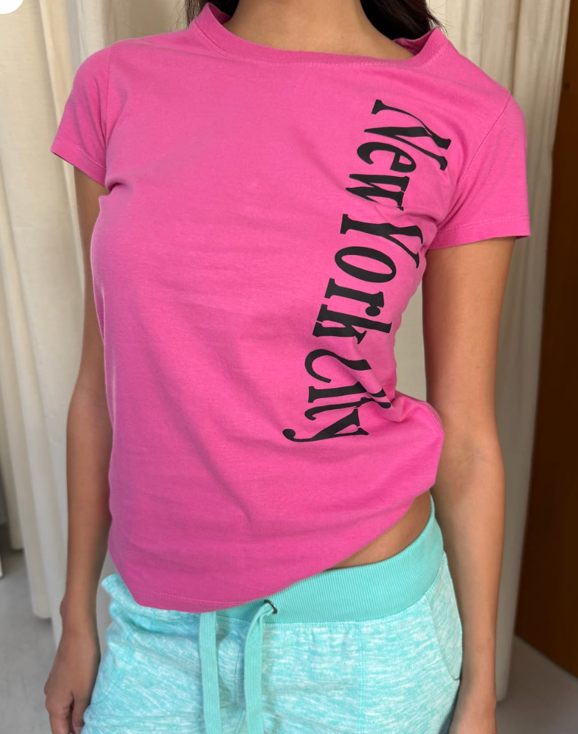 Pink New York City Graphic Tee