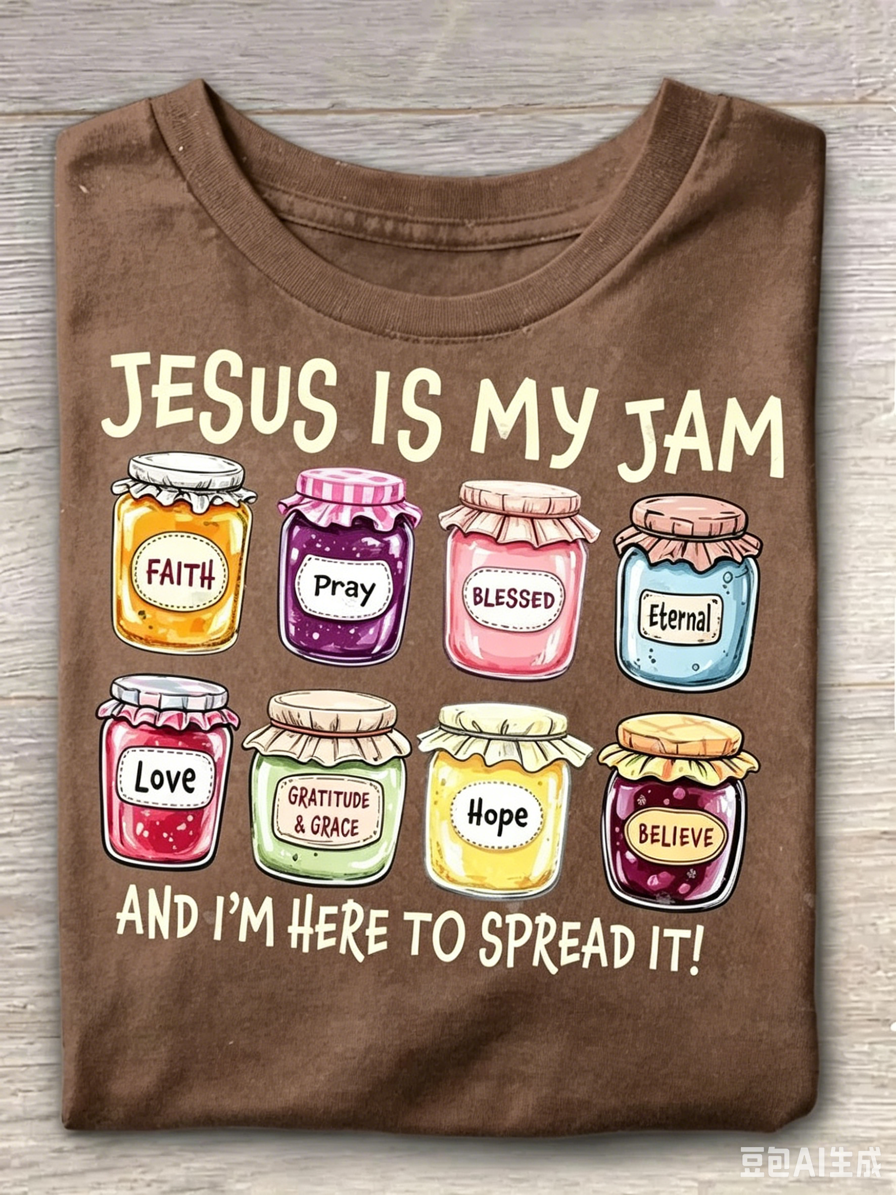 "Jesus Is My Jam" Faith Jelly Jar Graphic T-Shirt
