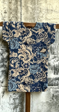 Blue Floral Paisley Short Sleeve T-Shirt