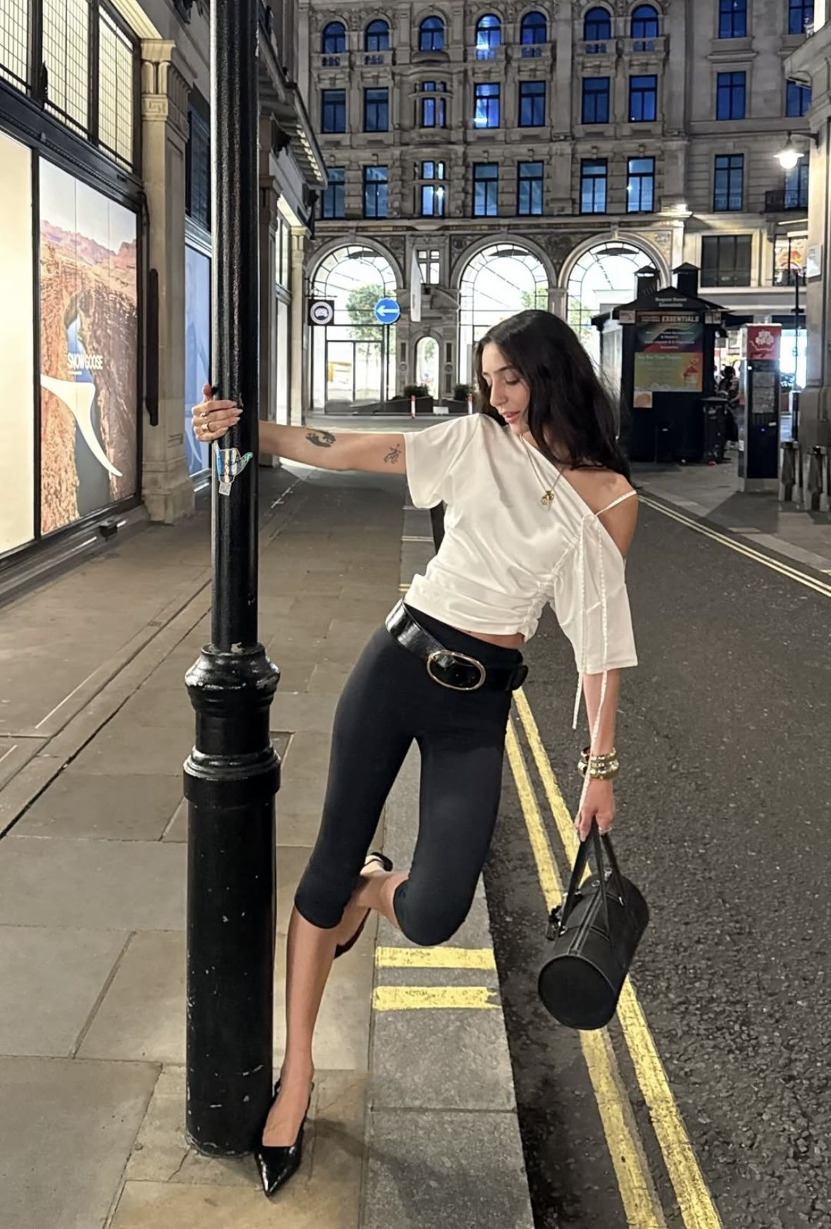 Asymmetrical Drawstring Off-Shoulder Crop Top
