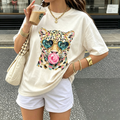 Bubblegum Leopard Oversized Graphic Tee