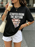 Started From The Bottom Graphic Oversized Tee