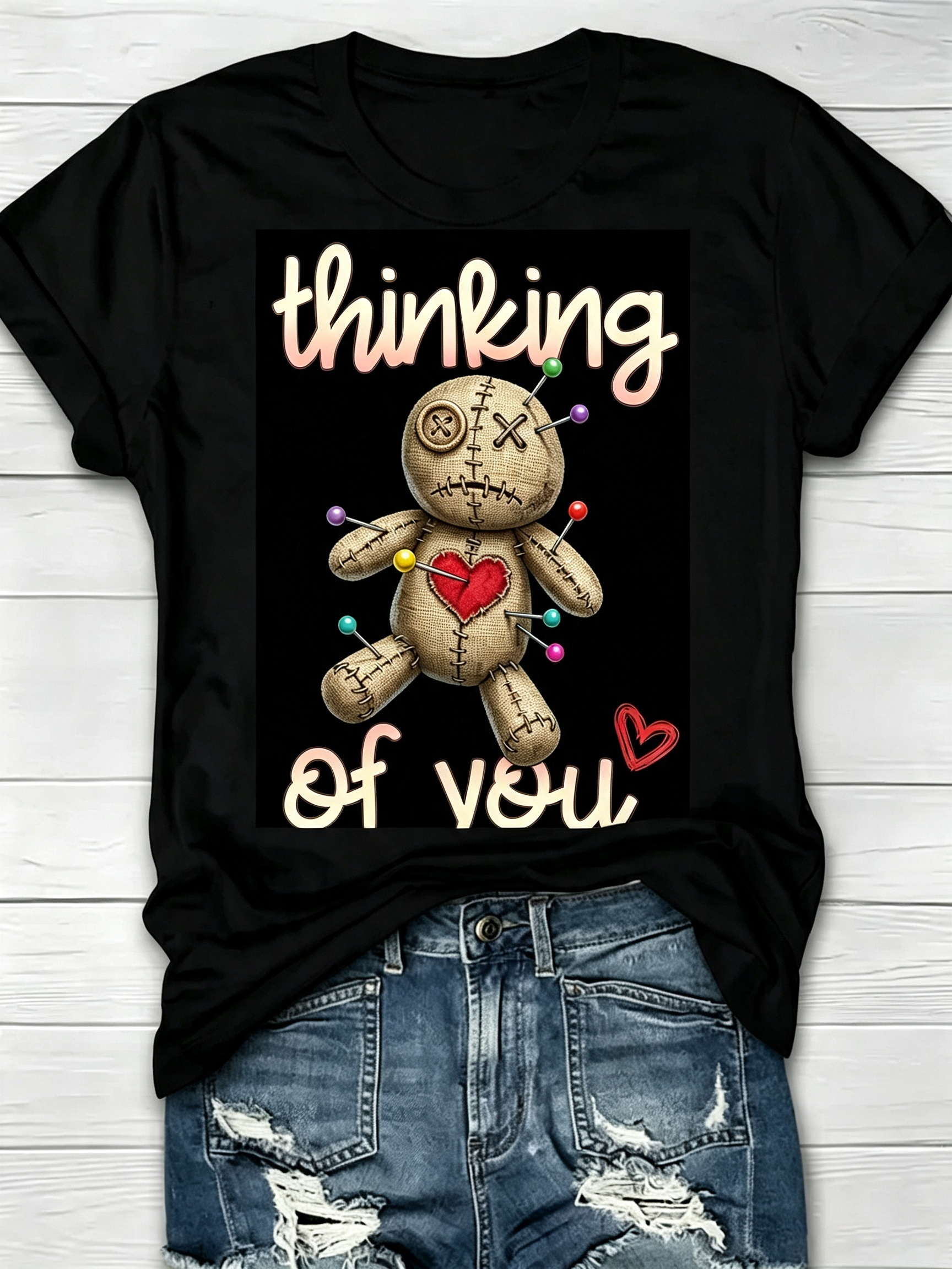 Thinking Of You Voodoo Doll Graphic Tee