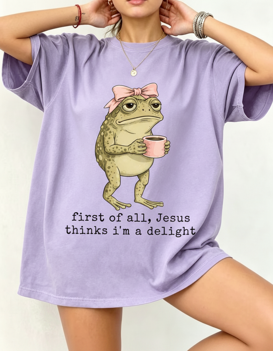 Jesus Thinks I'm A Delight Frog Graphic Tee