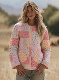 Pastel Floral Patchwork Quilted Jacket