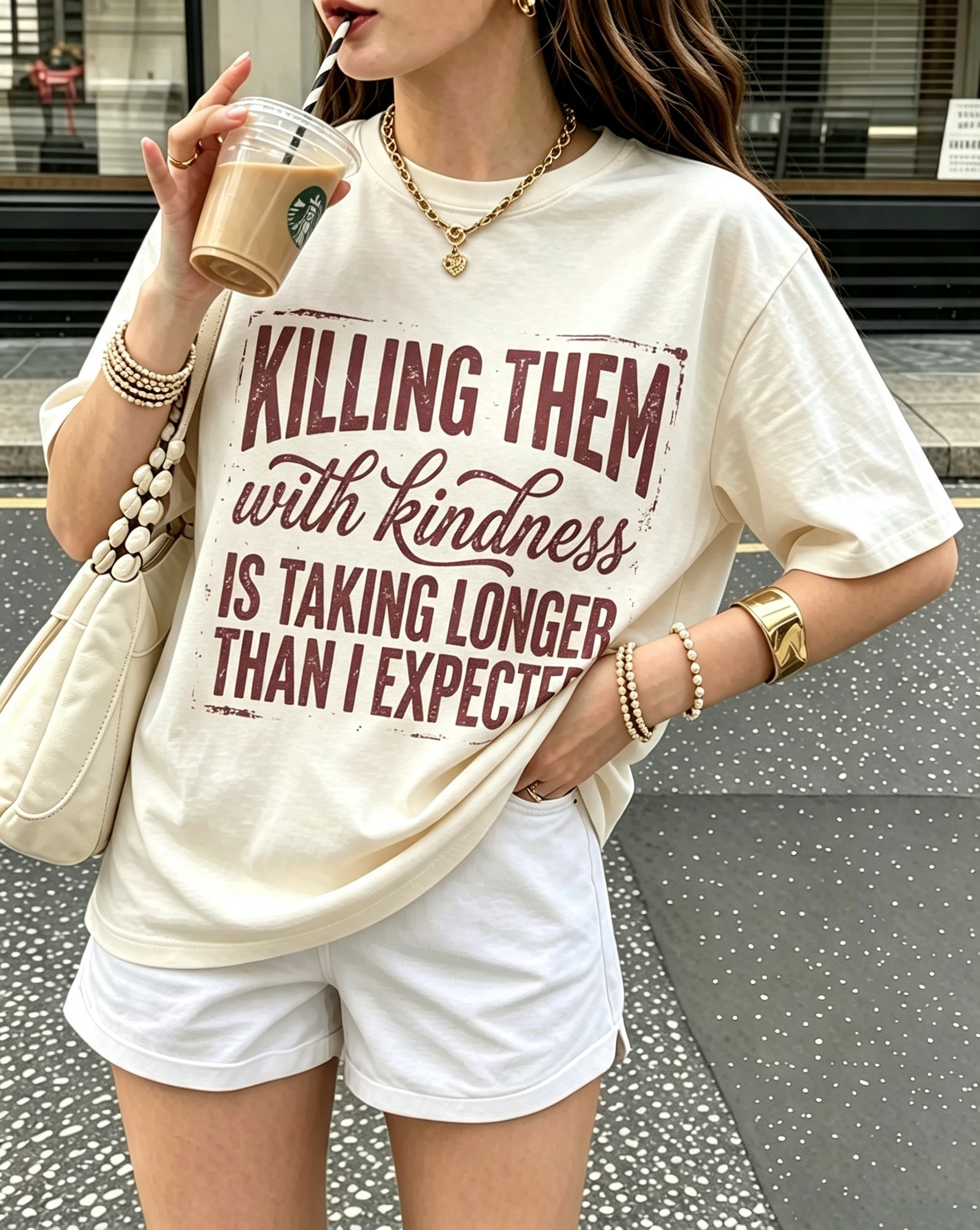Killing Them With Kindness Oversized Tee