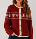 Snowflake Fair Isle Knit Cardigan