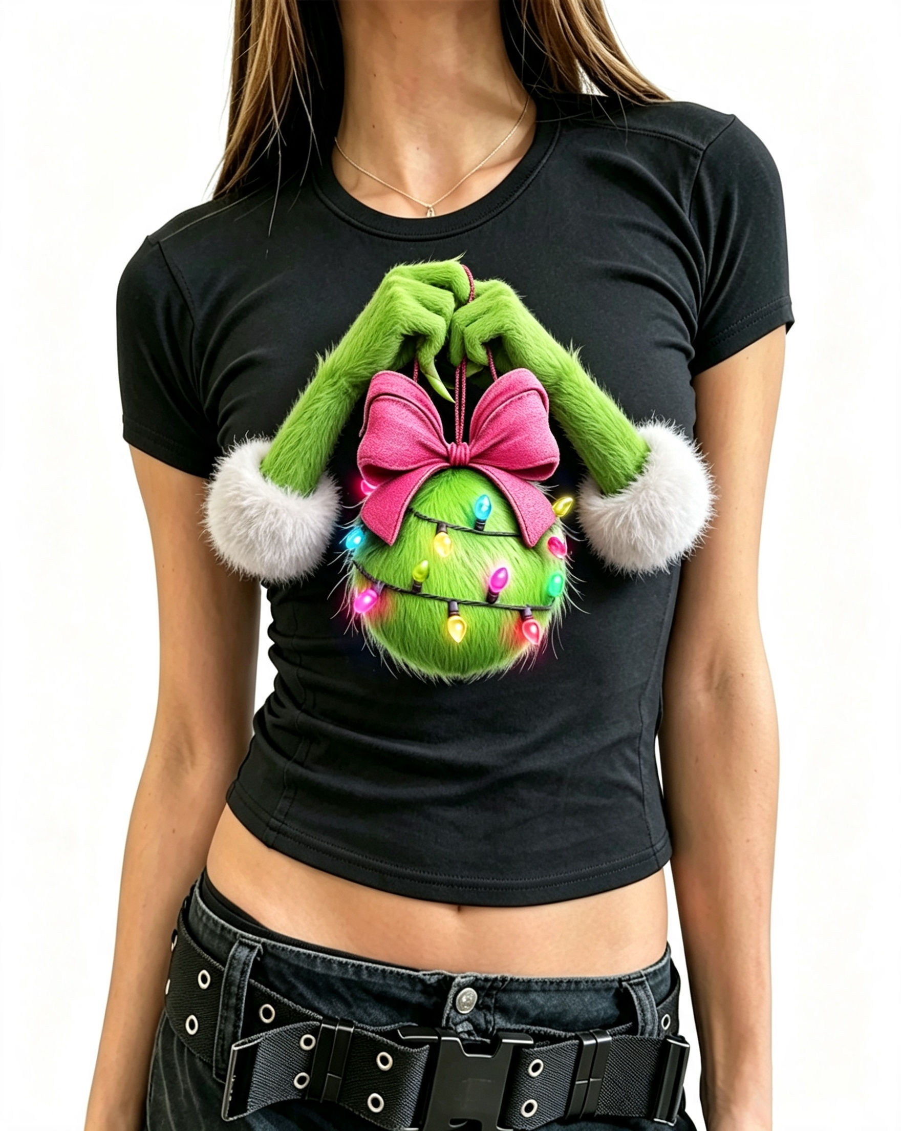 Grinch Christmas Ornament Baby Tee