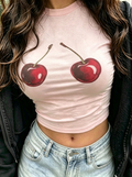Cherry Graphic Baby Tee