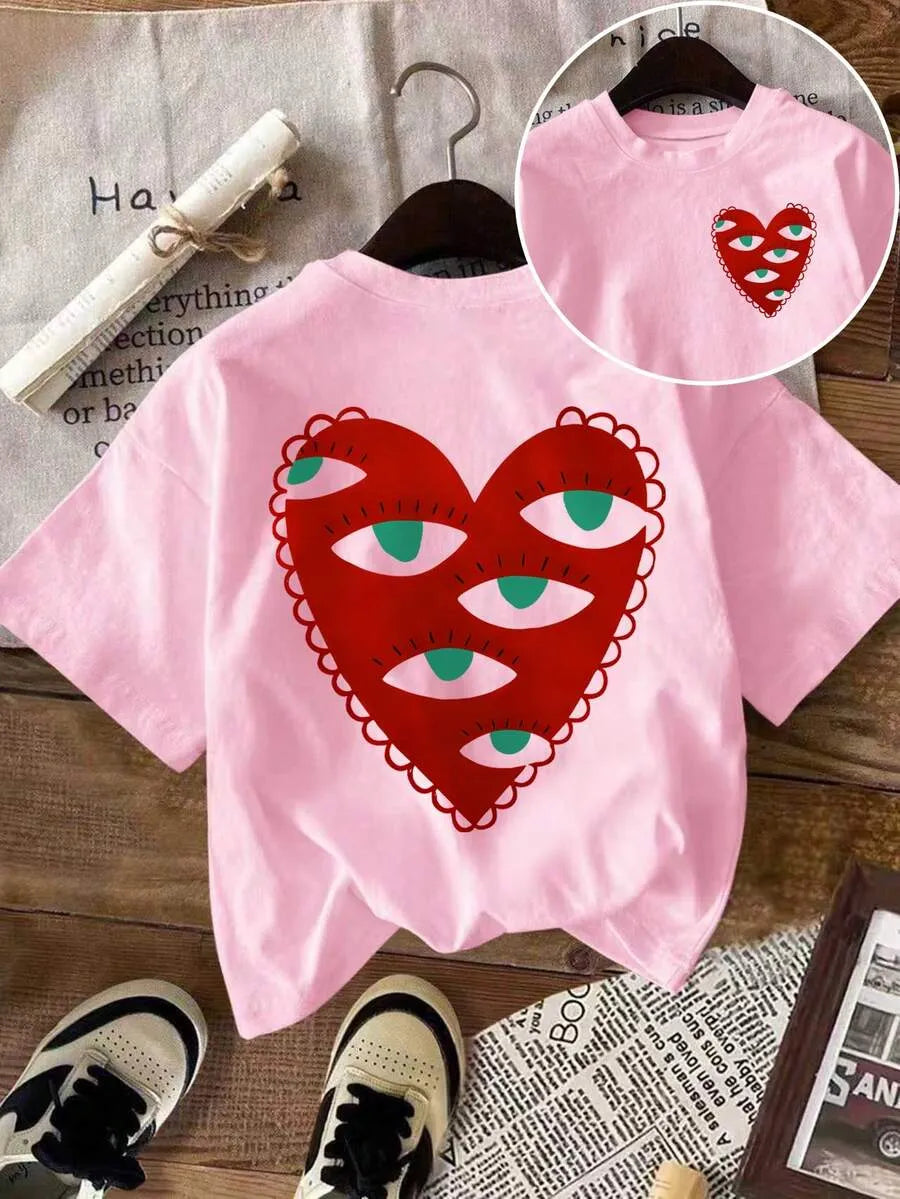 All-Seeing Eye Heart Graphic T-Shirt