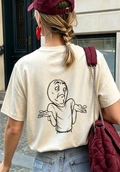 Shrugging Meme Graphic Oversized Tee