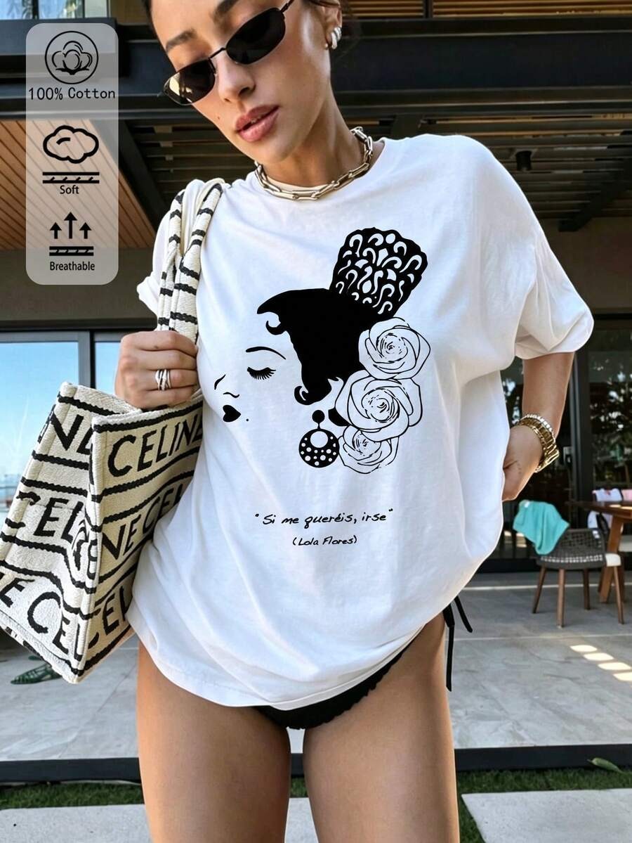 Lola Flores Graphic Oversized Tee
