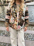 Patchwork Floral And Leopard Quilted Jacket