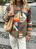 Cityscape Patchwork Quilted Jacket