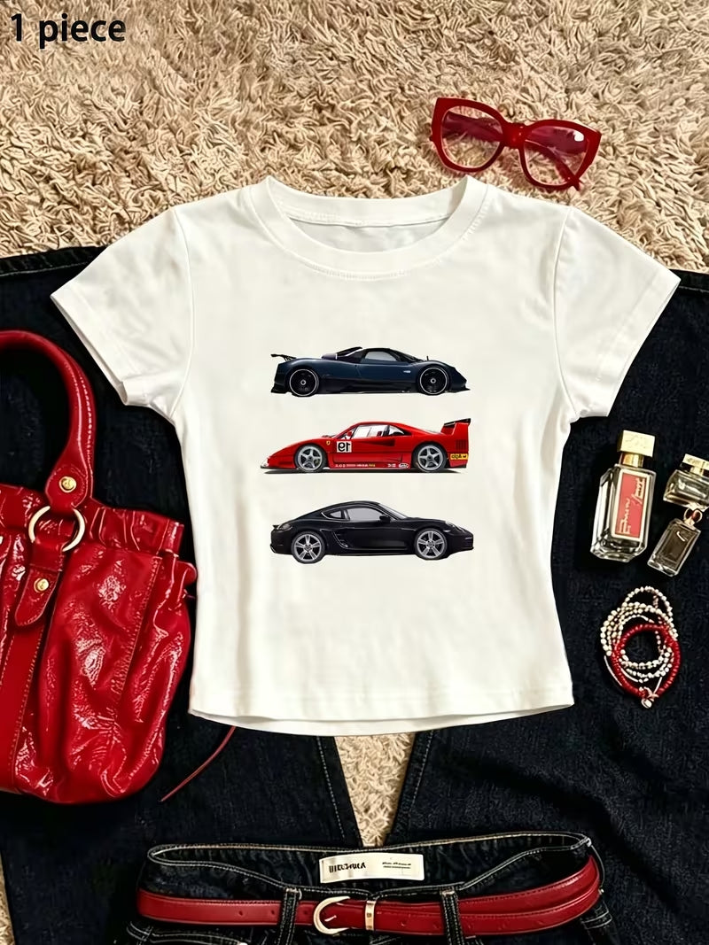 Classic Sports Car Graphic Baby Tee