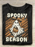 Spooky Season Bow Ghost Graphic T-Shirt