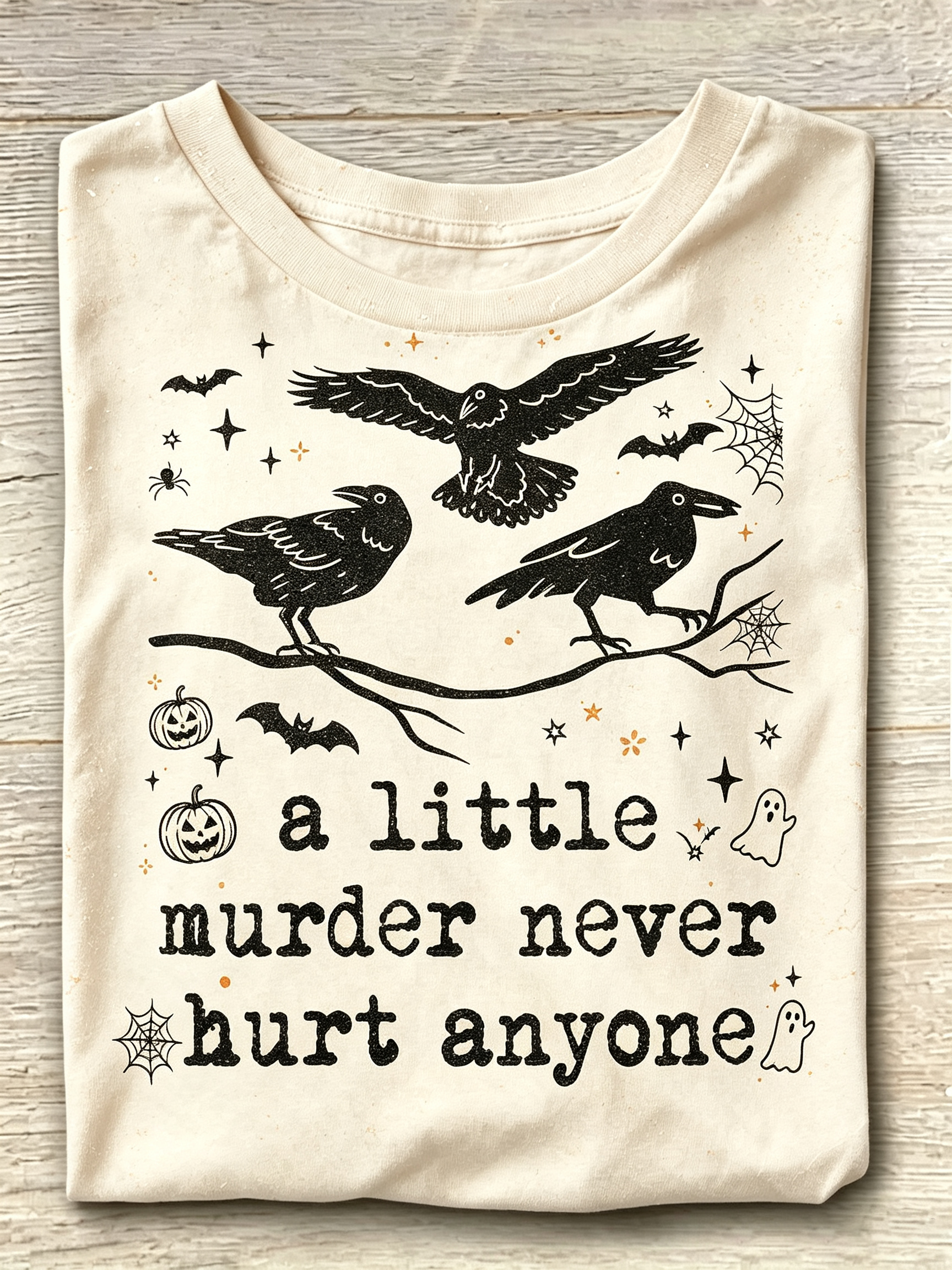 Crow Murder Never Hurt Anyone Graphic Tee