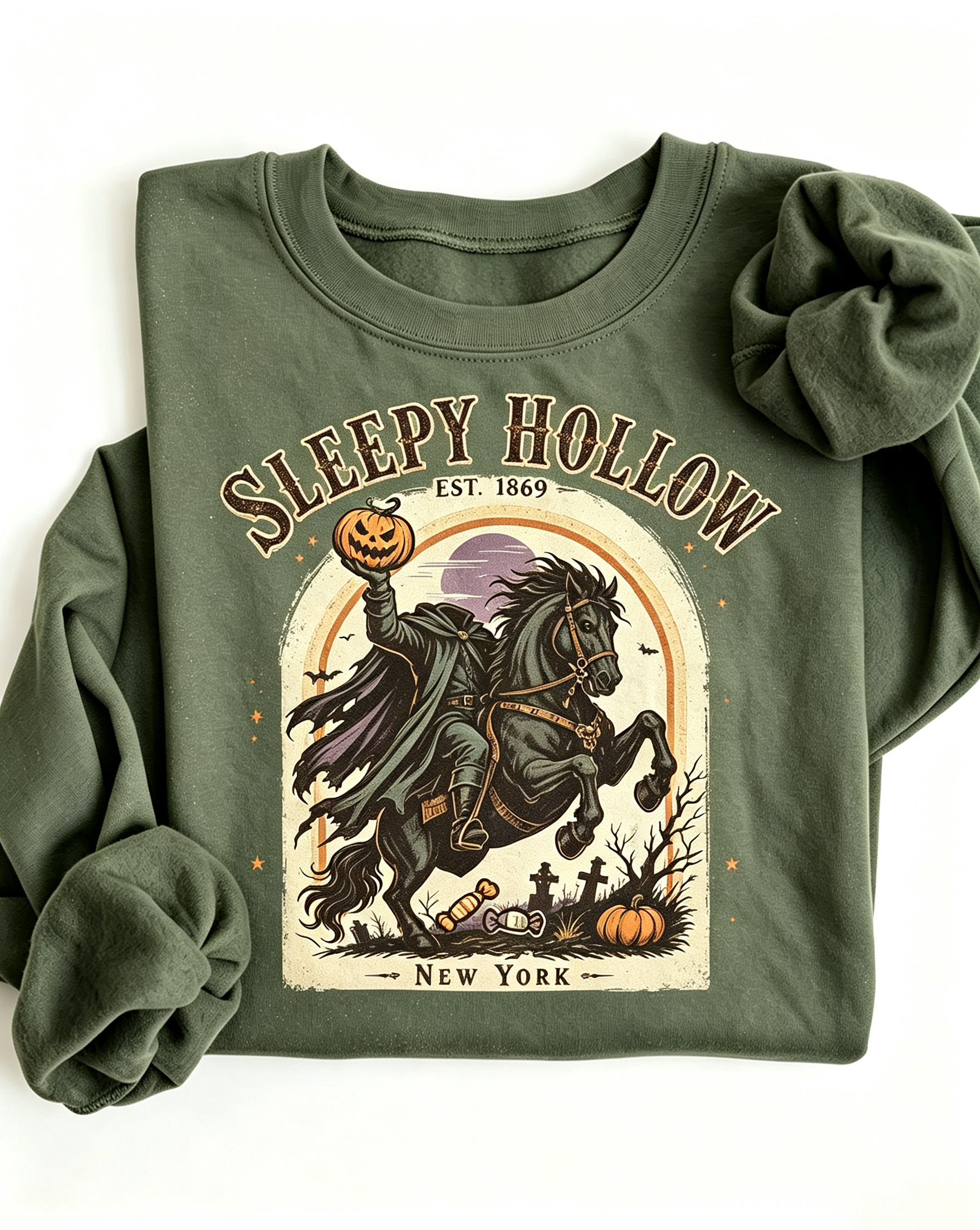 Green Sleepy Hollow Headless Horseman Sweatshirt