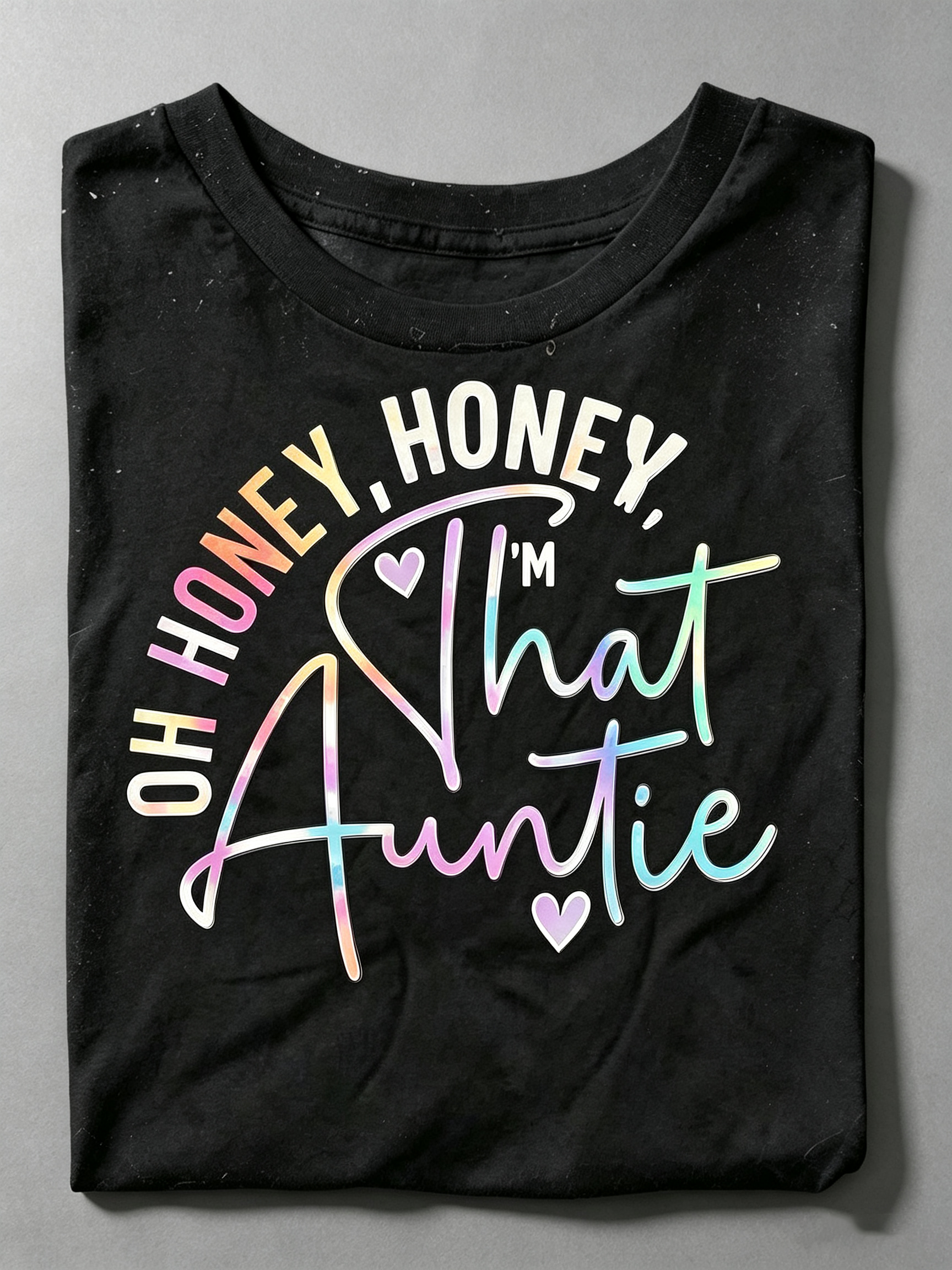 Black Oh Honey Honey Auntie Graphic T-Shirt