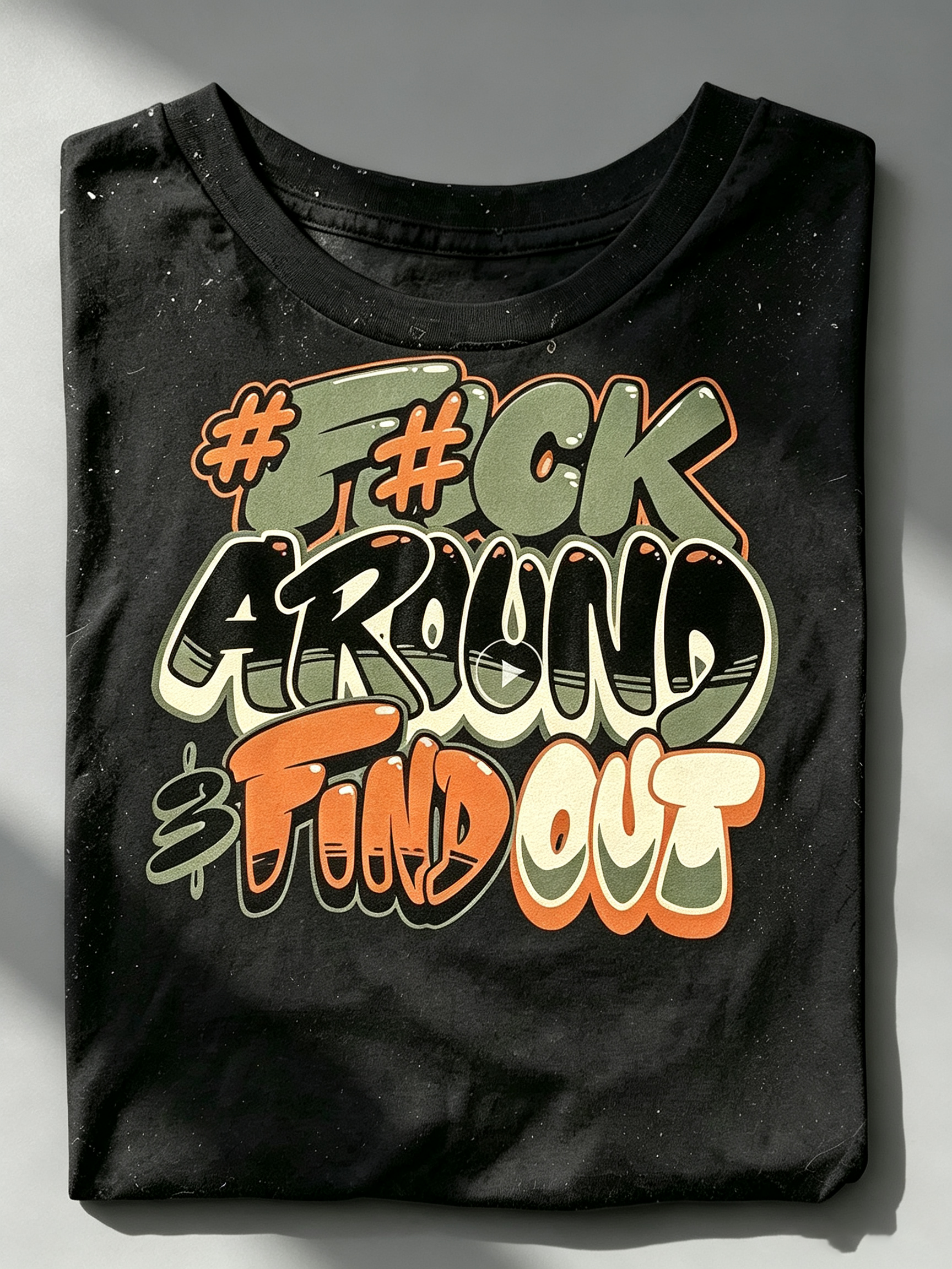 Black F#ck Around Find Out Graphic T-Shirt