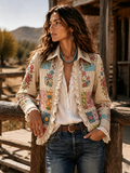 Multicolor Floral Patchwork Jacket